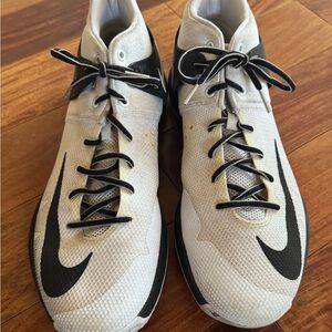 Nike KD White and Black basketball shoes